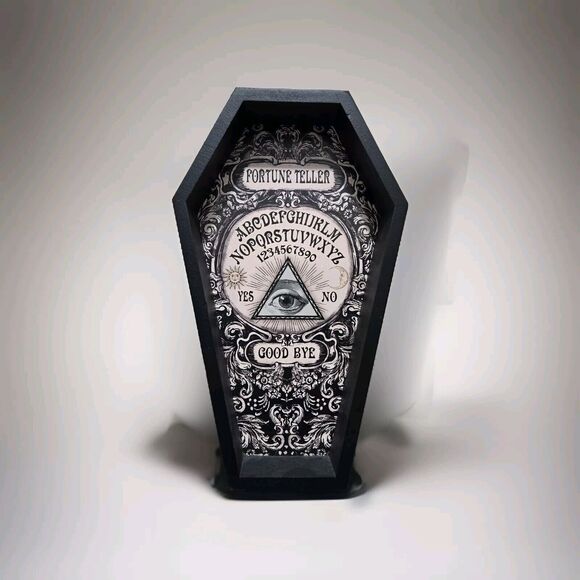 Coffin Box/Tray Ouija Halloween Decor 10.5 " - Picture 1 of 3
